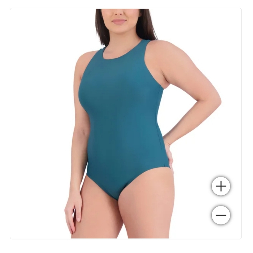 New Eddie Bauer Ladies' Swimsuit Green Size S - Picture 2 of 3